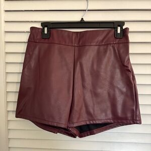 Leather shorts
